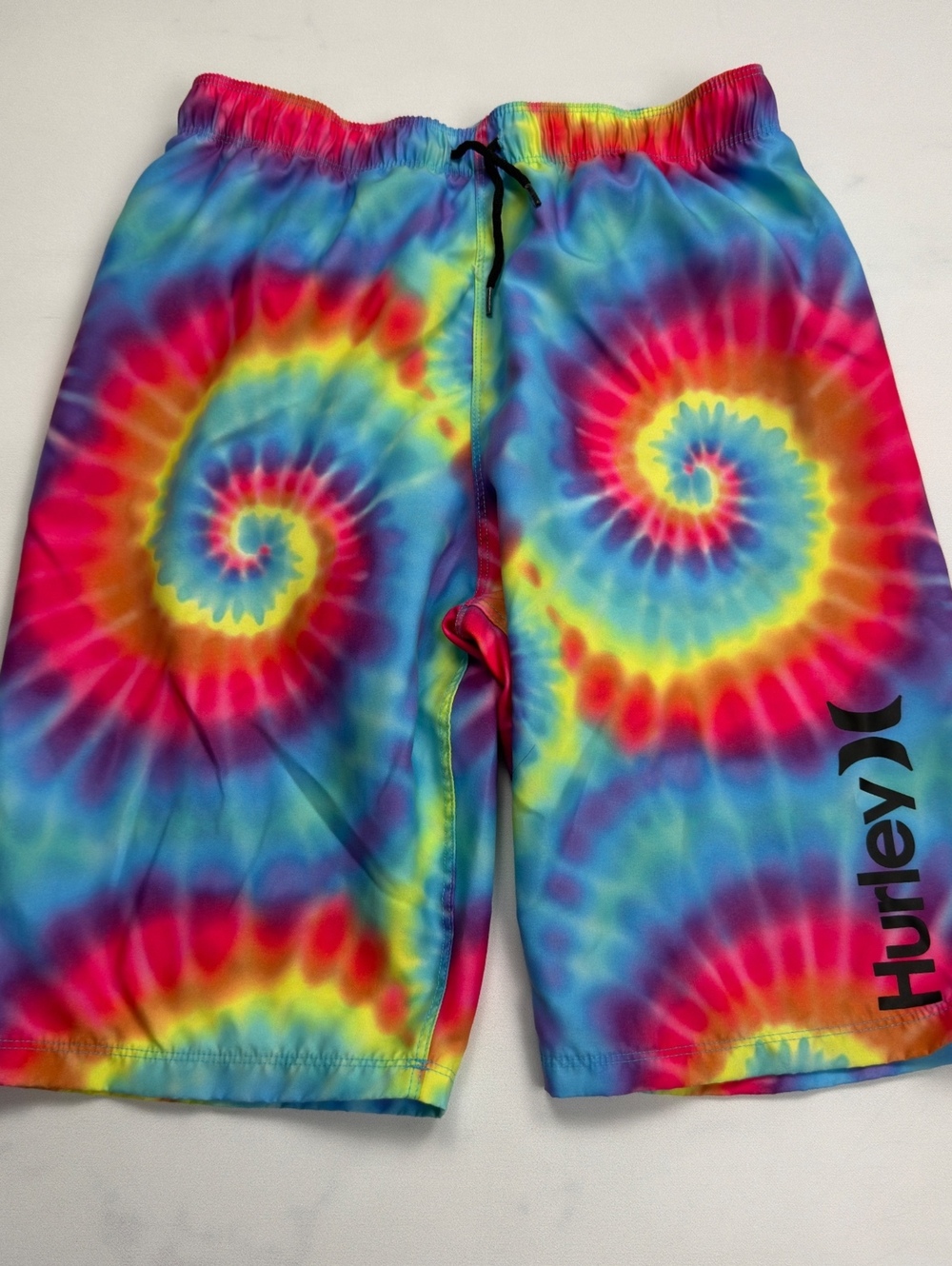 Hurley Swim Shorts Tie-Dye Spirals Elastic Waist XL